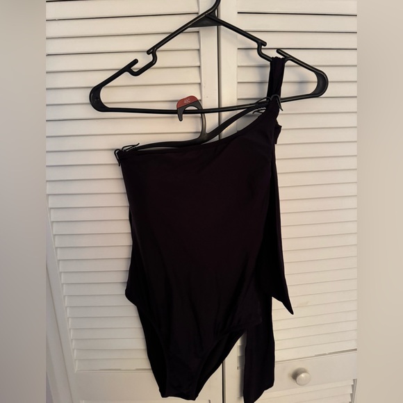 J. Crew Swim Black Oneshoulder Swimsuit By J Crew Reimagined Size 8